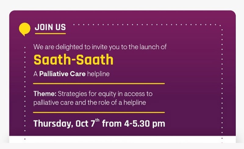 ‘Saath-Saath’ helpline launched